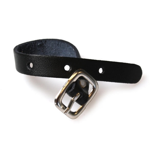 Bilde av Black Leather Luggage Strap with Silver Buckle. 60270107 (DE,SE,NO,FI,RO,PL)