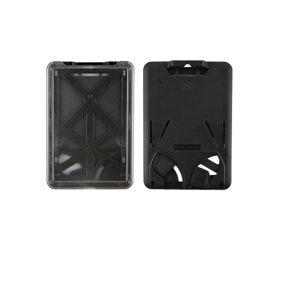 Picture of 3 card cardholder / carrying case rigid plastic with Extraction Levers (vertical / portrait). 60270278